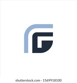 GF or FG Letter Logo Design