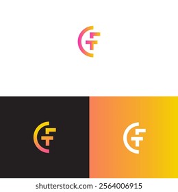 gf, fg, logo template vector illustration