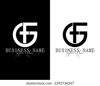Diseño del logotipo de monograma GF o FG: Símbolo de logotipo de monograma minimalista y elegante