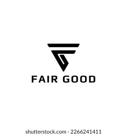 GF FG Triangle Vector Logo Design