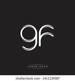 gf g f logo Initial Letter Split Lowercase