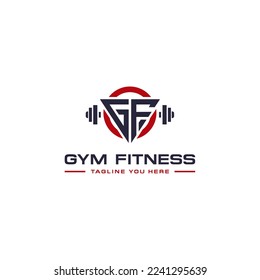 Diseño del logotipo de gimnasio GF