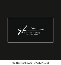 GF Handwritten Signature logo - Vector Logo Template for Beauty, Fashion and Photography Business