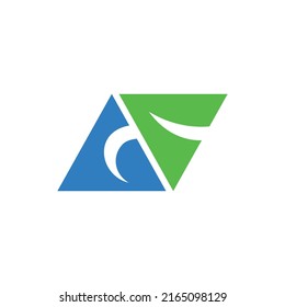 GF initial based vector logo. Triangle-based logo shape. Logo for company, office, event, brand, and apps.