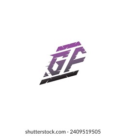 GF initiale Unterstützung Logo Inspiration Ideen für Gaming-Team, YouTube, Twitter