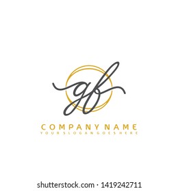 GF Initial handwriting logo concept