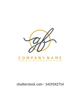 GF Initial handwriting logo concept