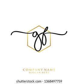 GF Initial handwriting logo template