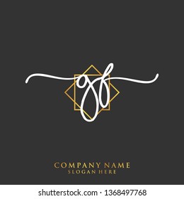GF Initial handwriting logo template