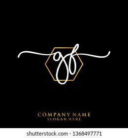 GF Initial handwriting logo template