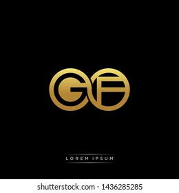 GF initial letter linked circle capital monogram logo modern template