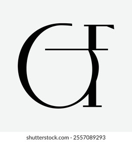gf Initial Letter Logo Symbol