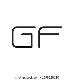 gf initial letter vector logo