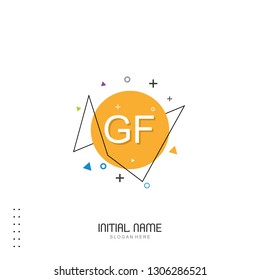 GF Initial logo template vector