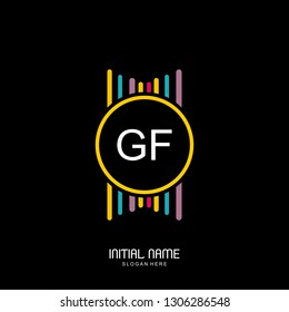 GF Initial logo template vector