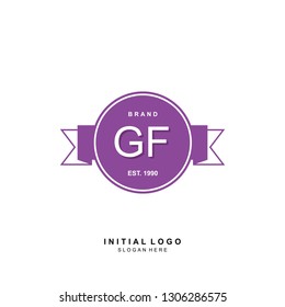 GF Initial logo template vector