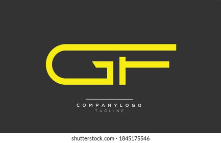 GF initials monogram letter text alphabet logo design