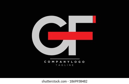 GF initials monogram letter text alphabet logo design