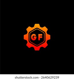 GF Initials Tech Logo Vector Art Icons and Graphics