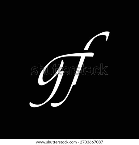   GF letter background vector design, GF logo design.