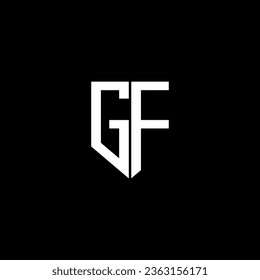 GF letter logo design with black background in illustrator. Vector logo, calligraphy designs for logo, Poster, Invitation, etc.