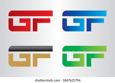 Diseño de logotipo de carta GF con tipografía moderna creativa. Diseño minimalista, creativo y único de logotipos. Este icono del logotipo se incorpora con forma abstracta de forma creativa.
