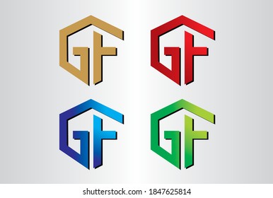 GF Letter Logo Design with Creative Modern Trendy Typography. Minimalist, Creative, Unique Logo Design. This logo icon incorporate with abstract shape in the creative way.