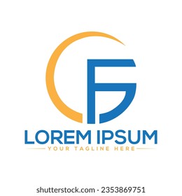 GF Diseño de logotipo de carta FG diseño de logotipo moderno diseño de logotipo creativo