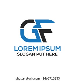 GF Letter logo design template