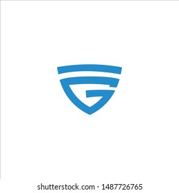 GF letter logo design template