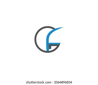 GF Letter Logo Design Template Vector