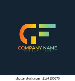 GF letter logo vector illustration design