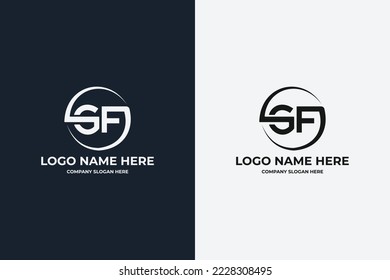 GF Letter logo vector GF word