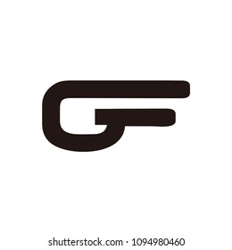 gf letter vector logo