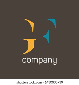 GF logo design. Monogram logo. Letters G and F.