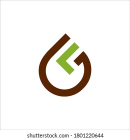 Vektorzeichen des GF Logo-Designs