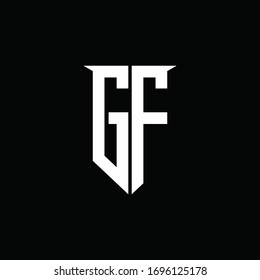 Gf Logo Monogram Emblem Shield Style Stock Vector (Royalty Free ...