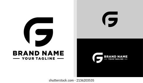 GF LOGO MONOGRAM SIMPLE EDITABLE