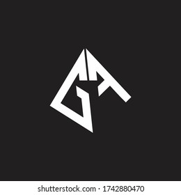 GF Logo monogram with standout triangle shape ribbon design template