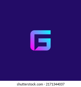 GF monogram logo with light blue and purple gradient
