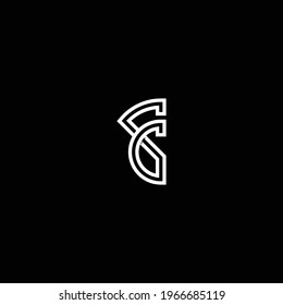 GF Monogram logo, this logo is formed from bold outline letters G and F overlap, suitable for any industry