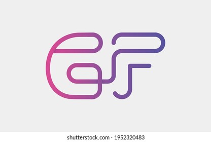 GF Monogram tech with a monoline style. Looks playful but still simple and futuristic. A perfect logo for your tech company or any futuristic design project.