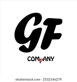 GF Vector logo design letter for company creative font