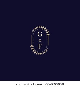 GF wedding initial logo in high quality professional design that will print well across any print media