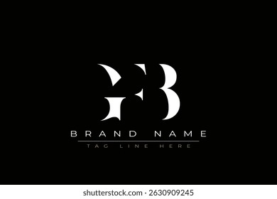 GFB abstrato letra logotipo design. Este logotipo é desenhado por três letras abstratas.