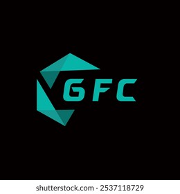 Logotipo minimalista creativo de la letra de GFC. Diseño de logotipo de letra de alfabeto de iniciales de Vector únicas de GFC
