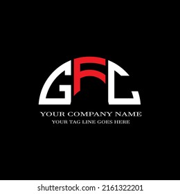 GFC letter logo creative design with vector graphic