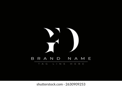 GFD abstrato letra logotipo design. Este logotipo é desenhado por três letras abstratas.