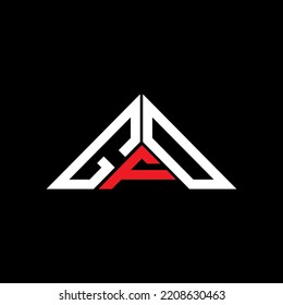 GFD letter logo creative design with vector graphic, GFD simple and modern logo in triangle shape.