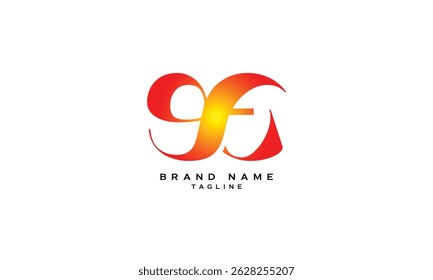 GFE, GEF, FGE, FEG, EFG, EGF, Abstract initial monogram letter alphabet logo design